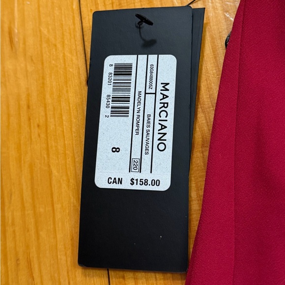 Marciano Red Asymmetrical Romper/Jumpsuit - Picture 6 of 6